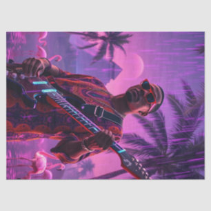 Papel De Seda Lluvia púrpura encantó al Rockstar de Flamingo