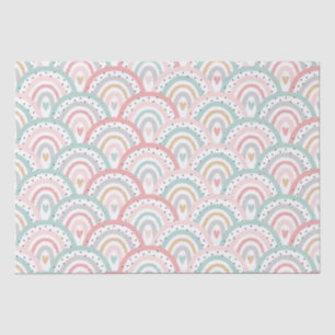 Papel De Seda Lluvias blancas y el corazón pastel
