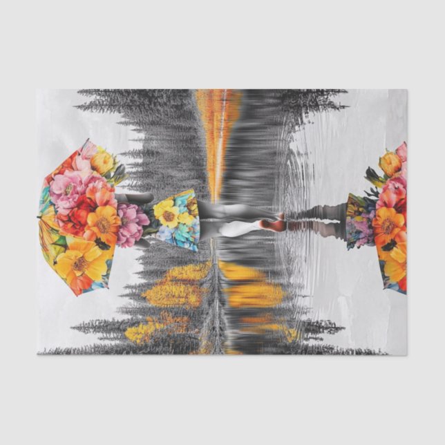 Papel De Seda Lluvias de flores de lluvia2 (Anverso)