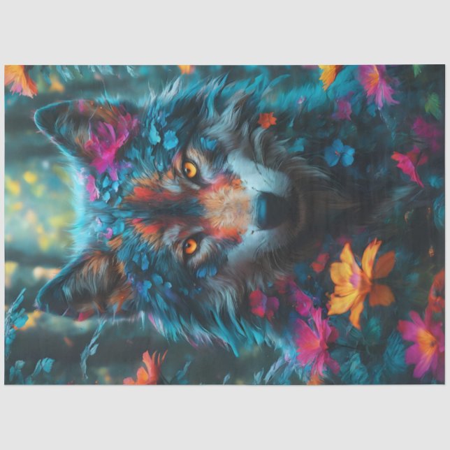 Papel De Seda Lobo de Fantasía (Anverso)