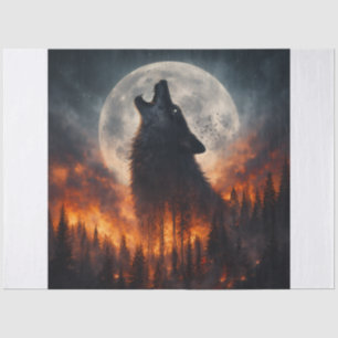 Papel De Seda Lobo de Fuego
