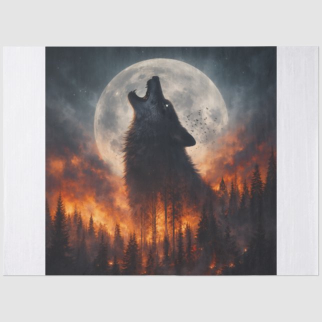 Papel De Seda Lobo de Fuego (Anverso)