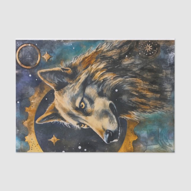 Papel De Seda Lobo del diario basura (Anverso)