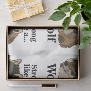 Papel De Seda Lobo Gris
