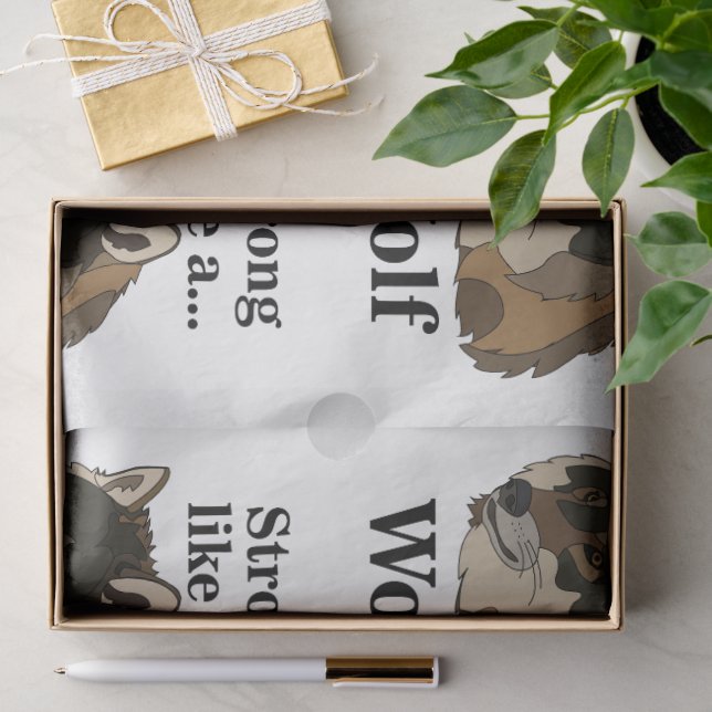 Papel De Seda Lobo Gris (Regalo )