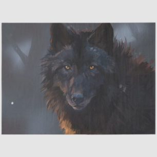 Papel De Seda Lobo negro