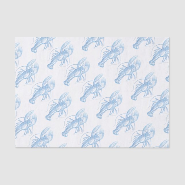 Papel De Seda Lobster azul (Anverso)
