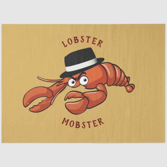 Papel De Seda Lobster Mobster 🦞 Gangster de Personalizado muy t (Anverso)