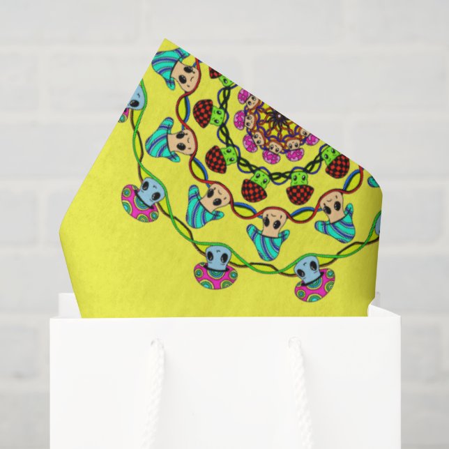 Papel De Seda locura de hongos  (Bolsa de regalo)