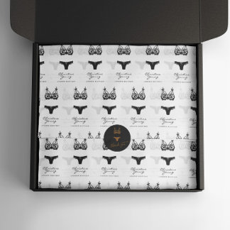Papel De Seda Logo de Black Underwear Lingerie Boutique