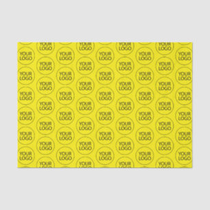 Papel De Seda Logotipo Comercial Amarillo Profesional Personaliz