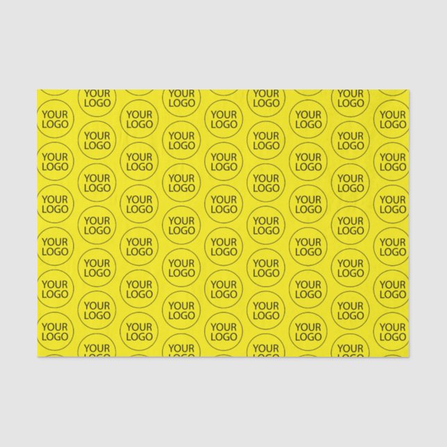 Papel De Seda Logotipo Comercial Amarillo Profesional Personaliz (Anverso)
