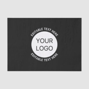 Papel De Seda Logotipo comercial o cualquier imagen y texto edit