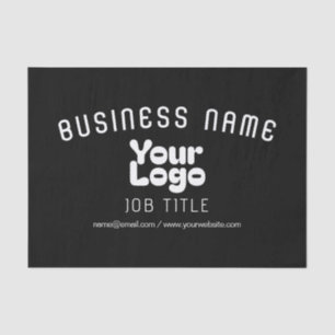 Papel De Seda Logotipo de envío   Blanco y negro (editable)