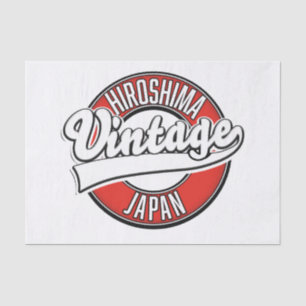 Papel De Seda logotipo de estilo vintage de Hiroshima Japón
