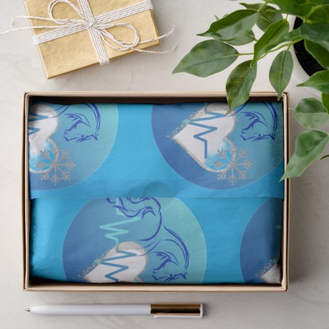 Papel de seda logotipo de invierno (Regalo )