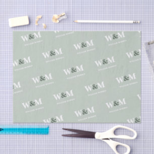 Papel De Seda Logotipo de marca empresarial botánico verde salvi