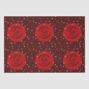 Papel De Seda Logotipo de negocios navideño Red Merry