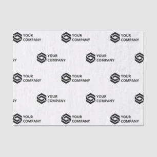 Papel De Seda Logotipo Empresarial Blanco Corporativo Personaliz