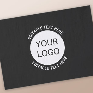 Papel De Seda Logotipo empresarial o cualquier imagen y texto ed