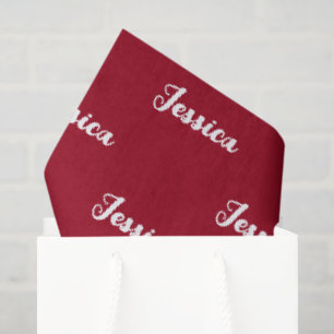 Papel De Seda Logotipo minimalista de rojo carmesí profundo
