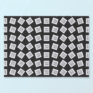 Papel De Seda Logotipo o patrón de imagen único Negro (editabl
