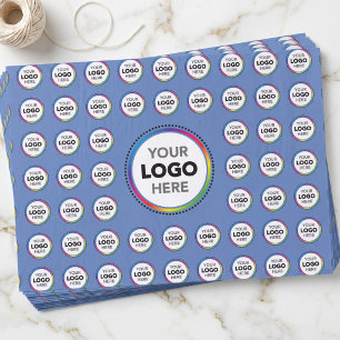 Papel De Seda Logotipo personalizado azul Branding - Suministros