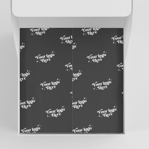 Papel De Seda Logotipo Personalizado moderno Empaquetado negro