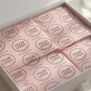 Papel De Seda Logotipo personalizado rosa Embalaje empresarial