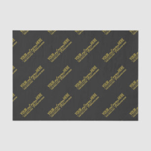 Papel De Seda Logotipos de Negocios de Lujo en Negro y Dorado