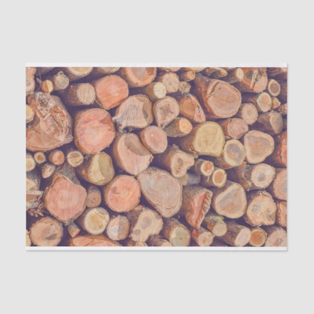 Papel De Seda Logs de madera  (Anverso)