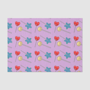 Papel De Seda Lollipop Sweet Memory Heart Stars Colorful Love