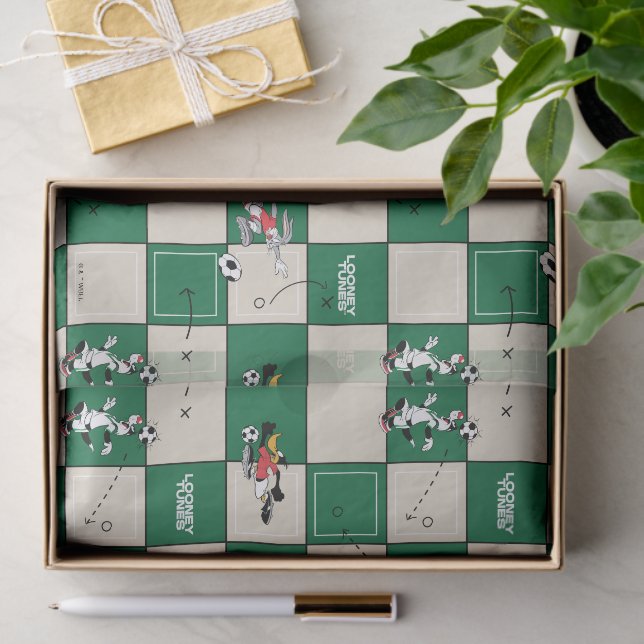 Papel De Seda LOONEY TUNES™ Soccer Grid Pattern (Regalo )