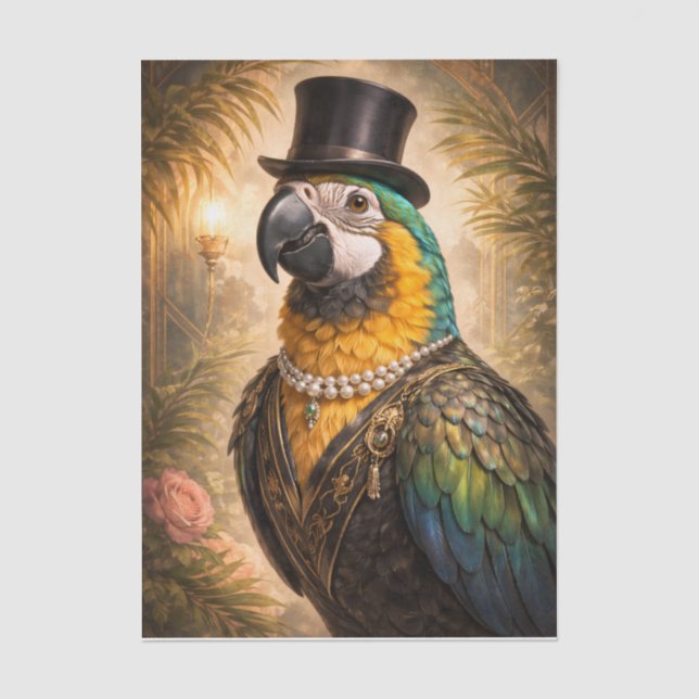 Papel De Seda Loro elegante (Anverso)