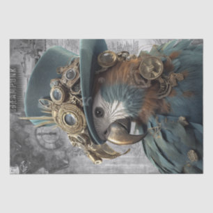 Papel De Seda Loro Steampunk