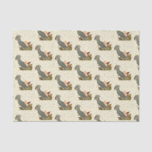 Papel De Seda Loro Tropical Vintage