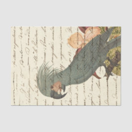 Papel De Seda Loro tropical vintage