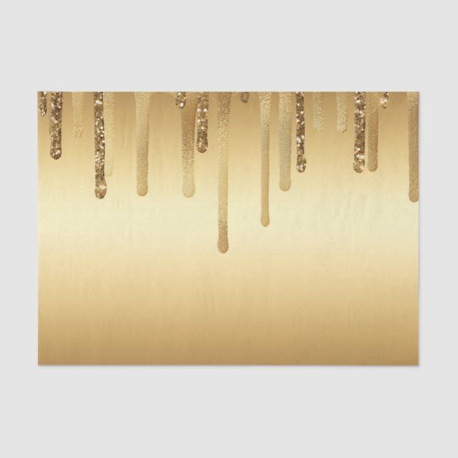 Papel De Seda Los acentos de los Purpurinas de la pintura de oro (Anverso)