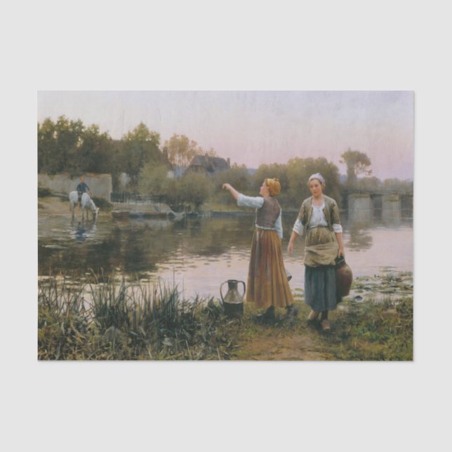 Papel De Seda Los aguadores de Daniel Ridgway Knight (Anverso)