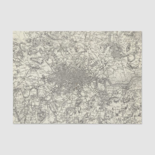 Papel De Seda Los alrededores de Londres (Anverso)
