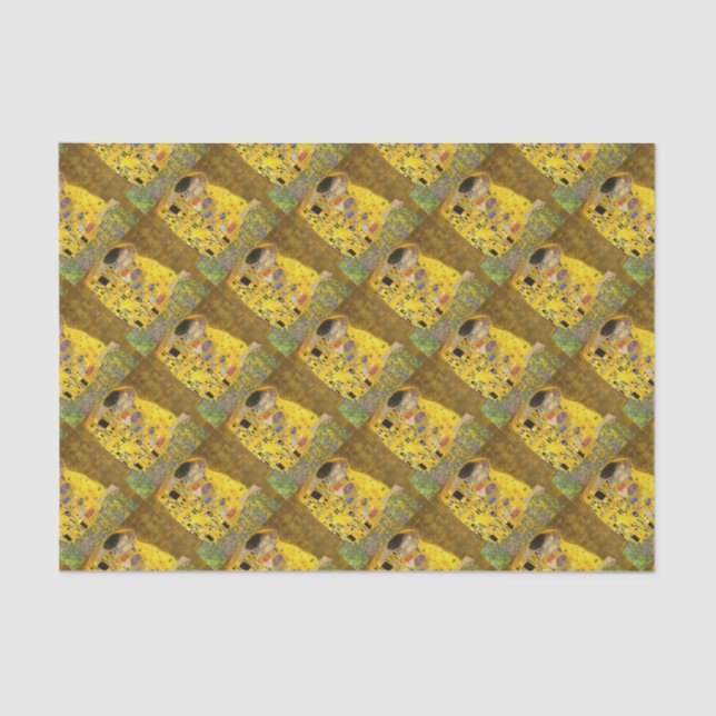 Papel De Seda Los amantes besan pintura acrílica Bella Artes (Anverso)