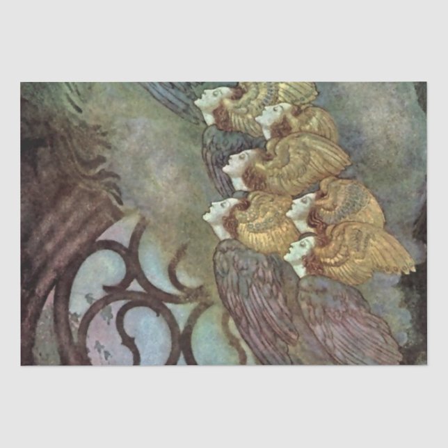 Papel De Seda “Los ángeles” de Edmund Dulac (Anverso)