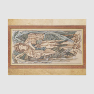 Papel De Seda Los ángeles de la jerarquía de Cherubim, Burne Jon