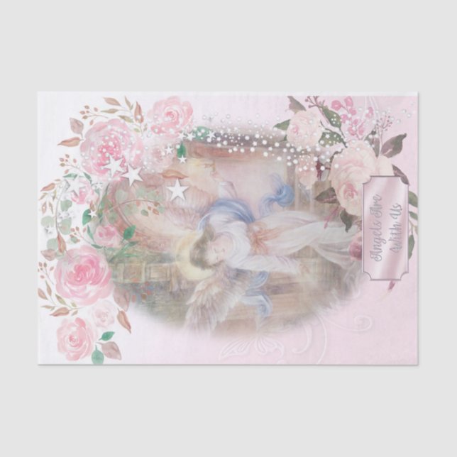 Papel De Seda Los ángeles están con nosotros (Anverso)