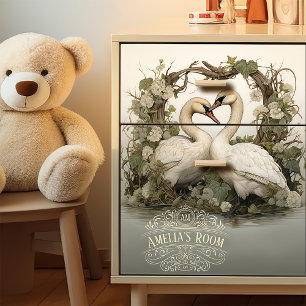 Papel De Seda Los cisnes adoran el elegante Boho victoriano vint