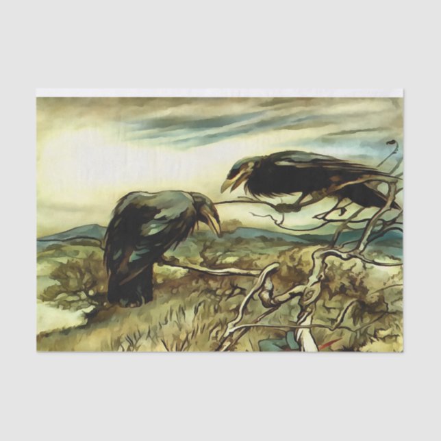 Papel De Seda Los dos cuervos o dos corbos hacen un mané (Anverso)