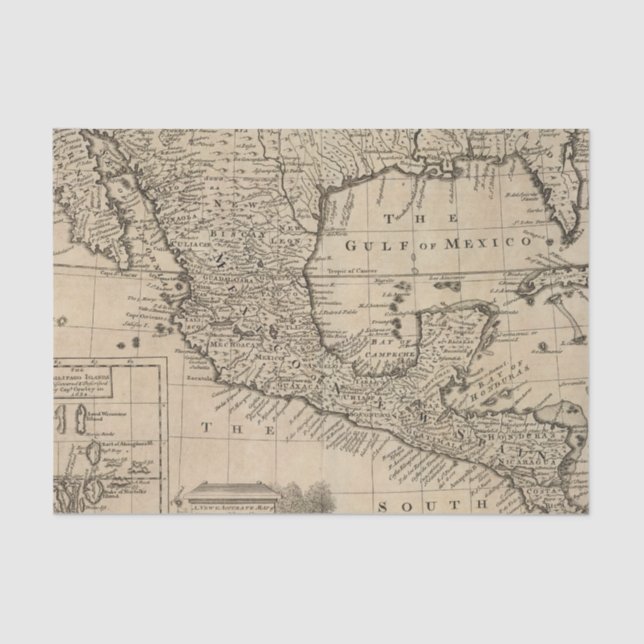 Papel De Seda Los E.E.U.U. y México (Anverso)