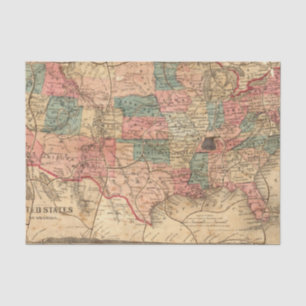 Papel De Seda Los Estados Unidos de América 8