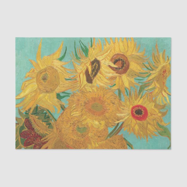 Papel De Seda Los girasoles de Van Gogh   (Anverso)
