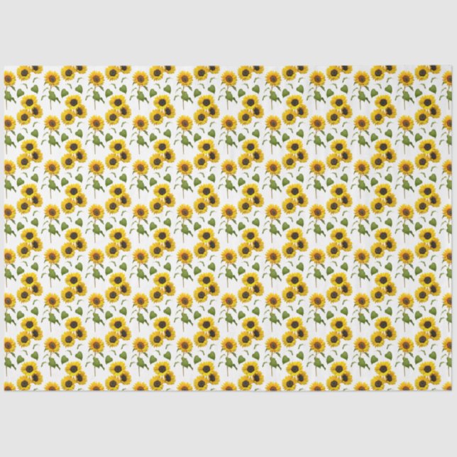Papel De Seda Los girasoles del país descomponen elementos peque (Anverso)